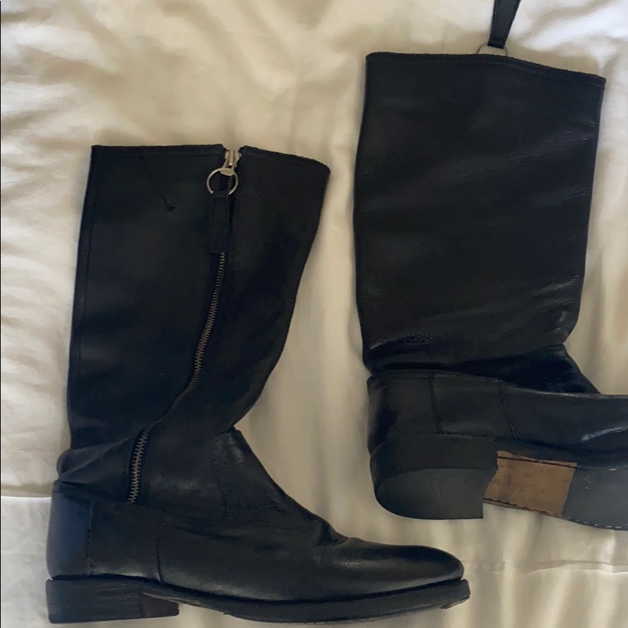 Black Leather Boots - Brand New